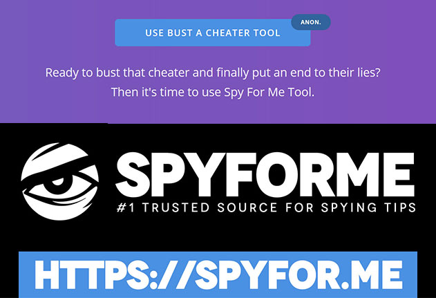 Expose cheater with Spyfor.Me Bust a Cheater Tool