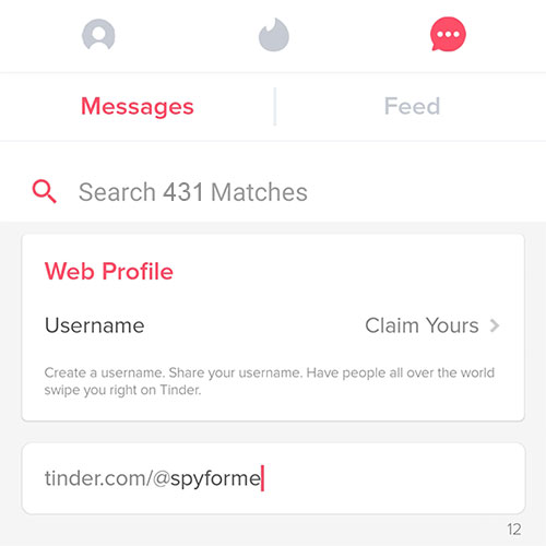 Find out what username is on Tinder